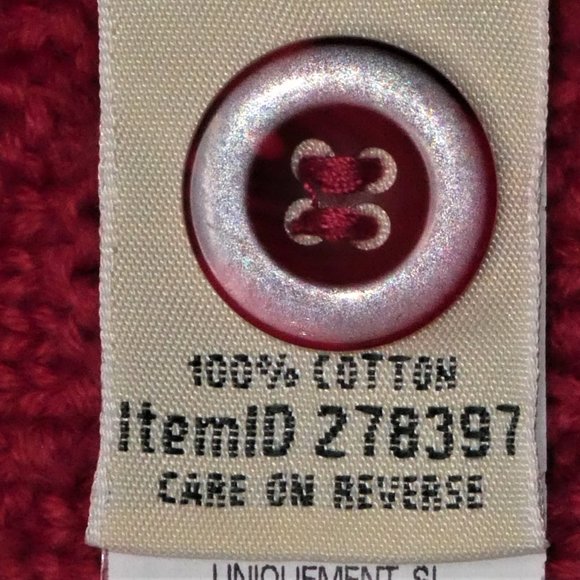 L.L. Bean 100% Cotton  Chunky Knit  Cardigan  Sweater Size S - Picture 9 of 9